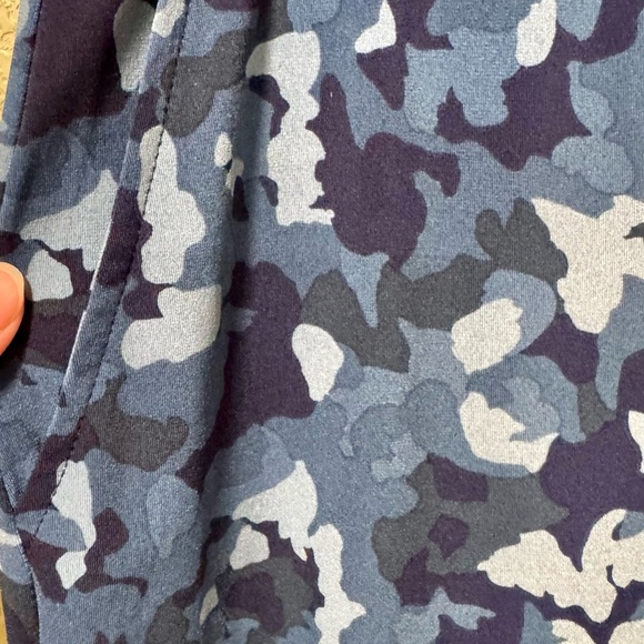 Susan Graver Blue Camouflage Track Pants - Picture 3 of 6